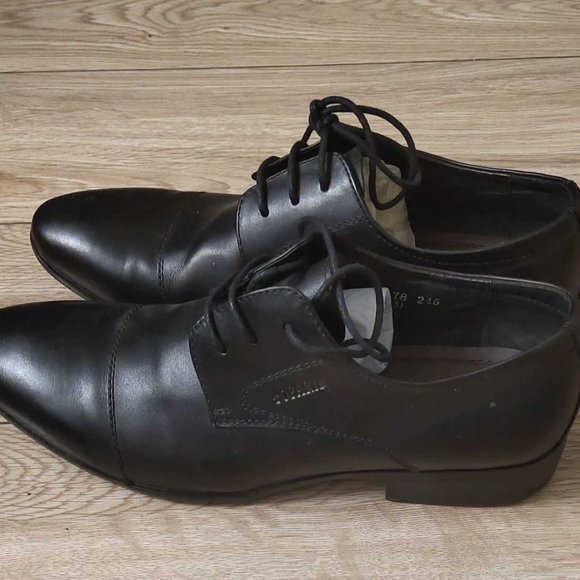 Men's black leather shoes - Picture 2 of 3